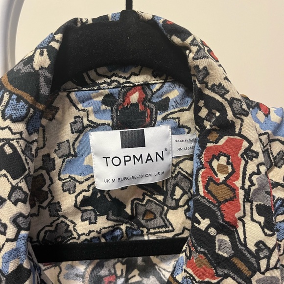 Men’s printed / paisley topman t shirt button up

Worn 1-2 times, like new. - Picture 3 of 3